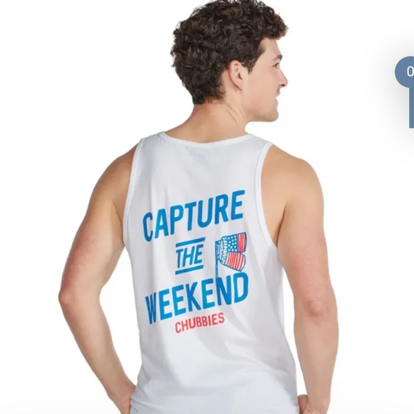 Chubbies Mens Capture The Cubbies Tank White XXL - Picture 2 of 6